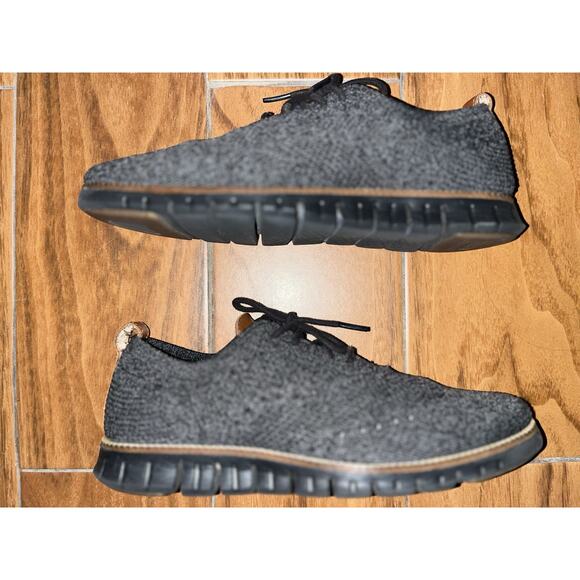 Cole Haan Men\'s ZEROGRAND Stitchlite Wingtip Oxford Shoes C27694 Black/Gray 8M main image 5